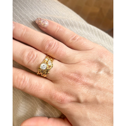 Sommerfugl Ring Guldbelagt