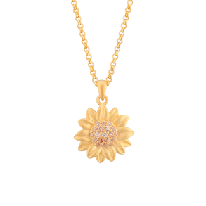 Solsikke Halskde Guldbelagt