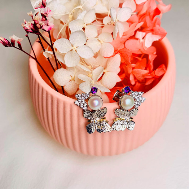 Sommerfugl reringe Med Ferskvandsperle