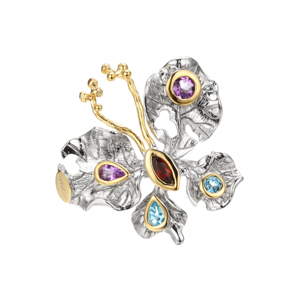 Sommerfugl Ring Med gte Sten