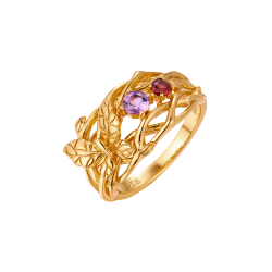 Sommerfugl Ring Guldbelagt