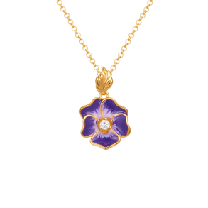 Pansy Necklace - Purple