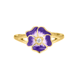 Stedmorblomst Ring - Lilla &amp; Gulbelagt 