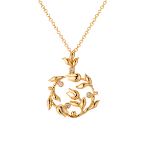 Tulip Necklace - Gold Plated 