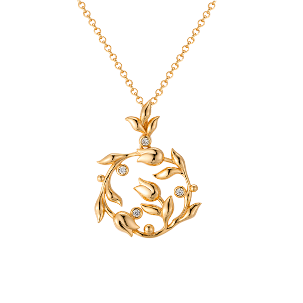 Tulip Necklace - Gold Plated 