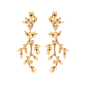 Tulip Earrings L - Gold Plated