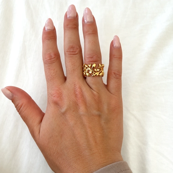 Tulip Ring - Gold plated