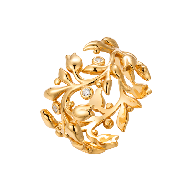 Tulip Ring - Gold plated