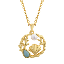 Turkis halsk�de �gte Larimar