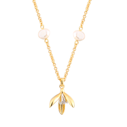 Vintergk Halskde Med Perler &amp; Sten