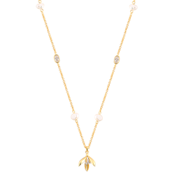 Vintergk Halskde Med Perler &amp; Sten