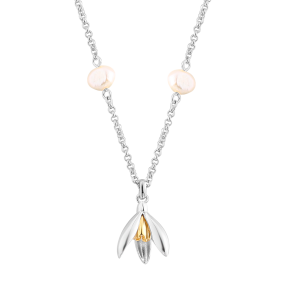 Vintergk Halskde Med Perler & Sten